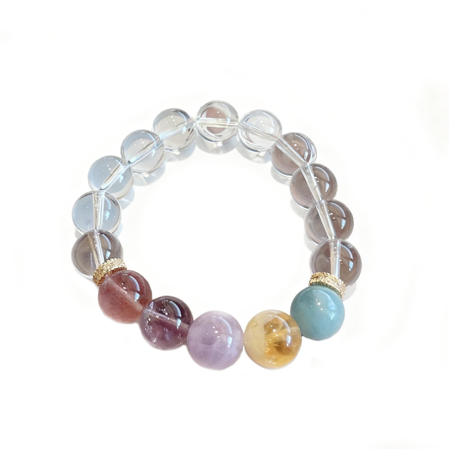 7 Chakra Healing Crystal Bracelet Balance Energy, Mind &Spirit (12mm)