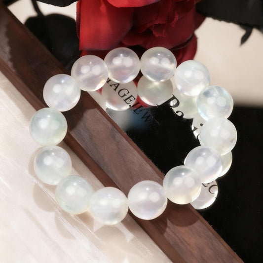 Moonstone Crystal Bracelet Intuition, Love & Feminine Energy（16mm）It changes color when exposed to light