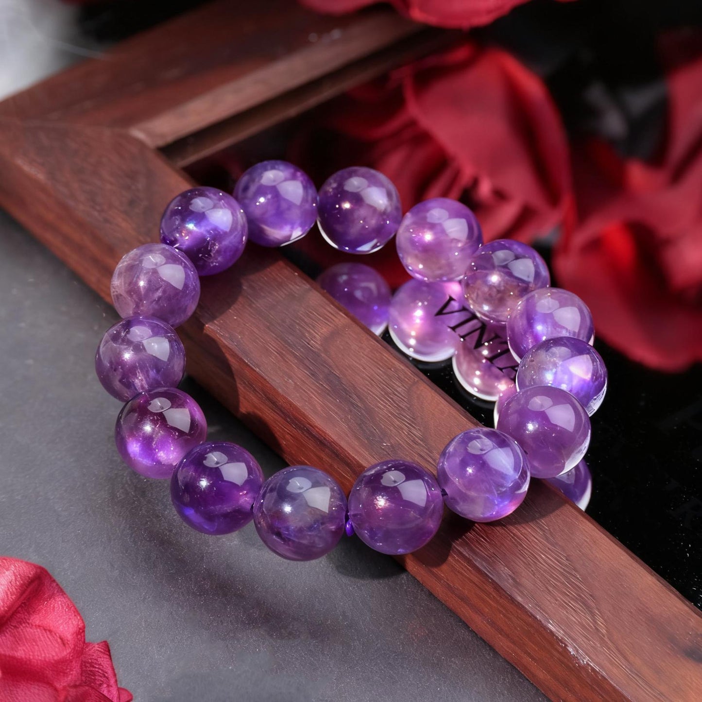 Amethyst Crystal Bracelet – Calm Mind &amp; Good Energy